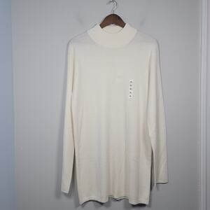 NWT Uniqlo U Christophe Lemaire Womens XL Merino Blend Tunic Sweater Ivory